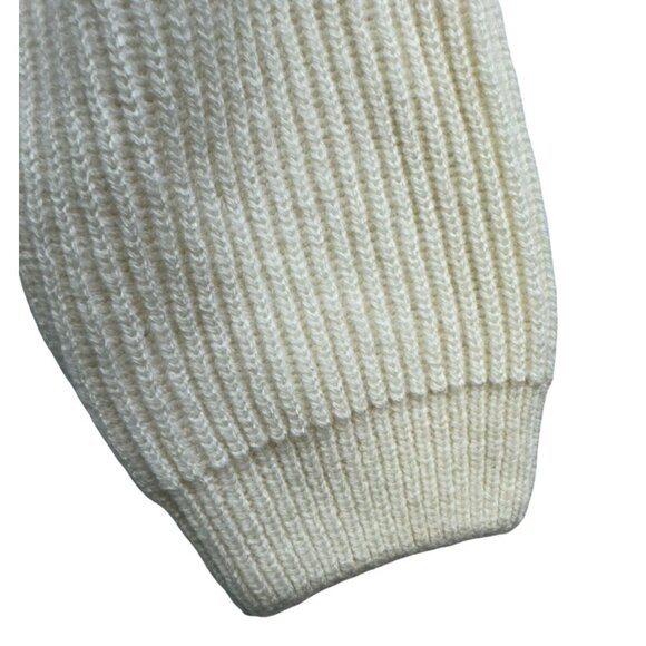 Yarnworks Womens Ribbed Button Front Cardigan Large Cream - Picture 7 of 12